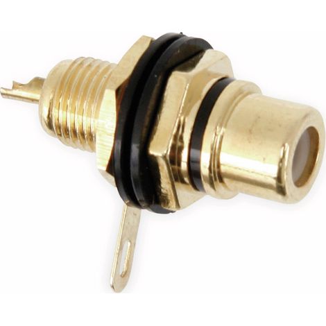 Prise RCA encastrable GOOBAY, noire, 8 mm