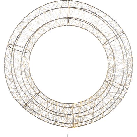 Drahtkranz mit Lichterkette silber,50cm,1440 LED,Transform