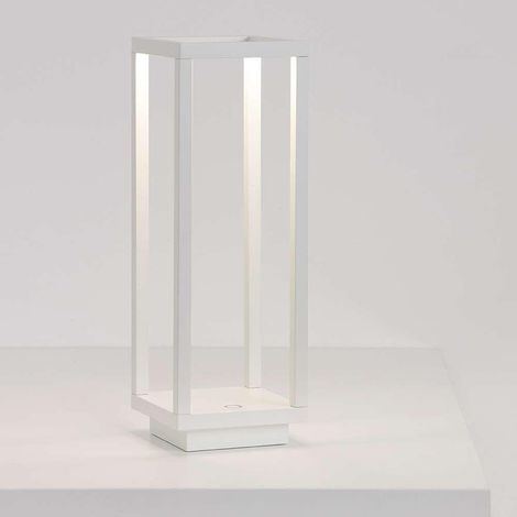 2,2 W weiße LED-Hauslaterne mit Batterie IP54 Zafferano (1/5)