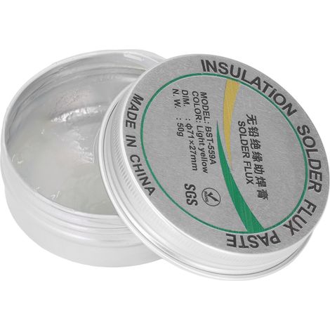 Flux de soudure à la résine, pâte à souder sans résidus, 50 g, pour la réparation et l'entretien des appareils électroniques. (1/5)