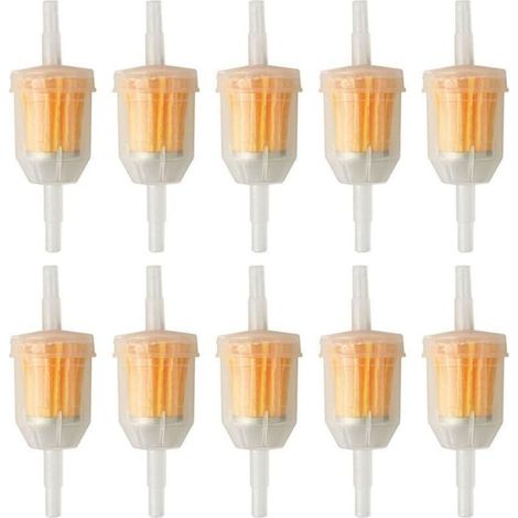 Lot de 10 filtres à carburant en ligne, 6 mm/8 mm, filtre à carburant universel, tube de filtre en ligne pour moto, scooter, moto, générateur, tondeuse à gazon (1/5)