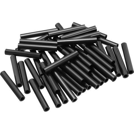 120Pcs Entretoise ABS M4 x 7mm OD x 45mm L Rondelles d'Espacement Rondes en Plastique Noir, Écrou d'Écartement Non Fileté pour Vis, Boulons, Prise Électrique (1/5)