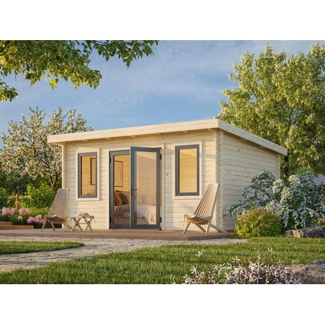 Abri de jardin en bois Lisandra 14,2 m2 Naturel (1/5)