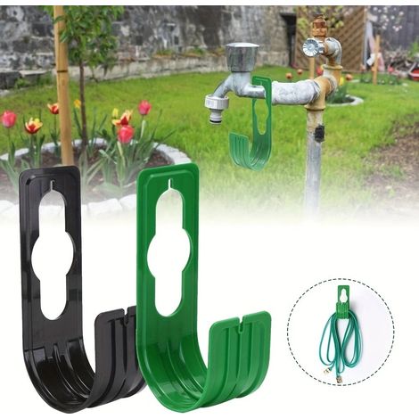 Supporto da parete in ABS per tubo da giardino - Set da 2 (1 verde + 1 nero)-lsw (1/5)