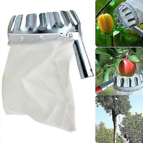 Cueille-fruits en métal (1 pièce, argenté) (1/5)