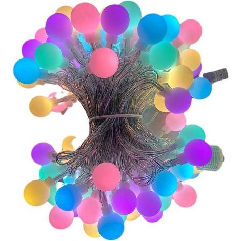 Osterdekoration – Lichterkette – Batteriebetriebene Lichterkette – 6 Meter (40 mattierte Lämpchen) – 8 Beleuchtungsmodi – Inkl. Fernbedienung – Batteriebetrieben – IP2 wasserdicht (1/5)