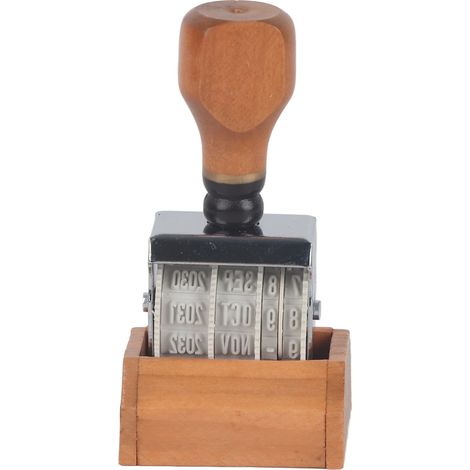Tampon Roulette Date en Bois Vintage Alphabet pour Scrapbooking DIY Déco Art (1/5)