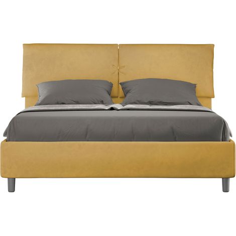 Letto Matrimoniale 160x200 cm Senza Rete Mados Ocra (1/4)