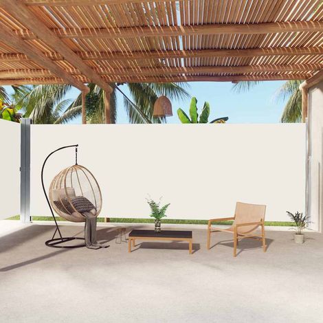 vidaXL Toldo lateral retráctil crema 220x1000 cm (1/5)
