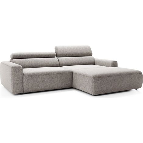 Selsey Fando - Ecksofa mit Schlaffunktion, L-Form, Flechtstoff Greige, 252 cm - rechts (1/5)