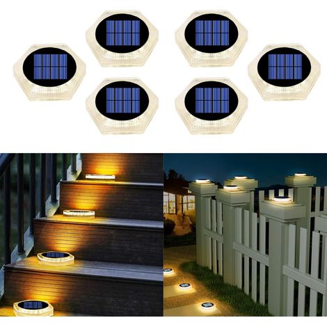 Outdoor Solar Light, IP68 Waterproof, Automatic On/Off Solar Light for Stairs, Sidewalk, Garden Access, Patio (6 Pack) (1/5)