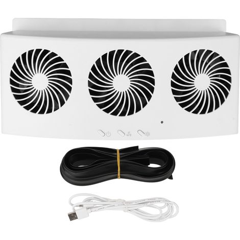 Ventilateur de Radiateur Voiture 4000 RPM, 3 Ventilateurs USB, Faible Bruit, Dissipation Thermique Efficace pour Tous Véhicules (1/5)