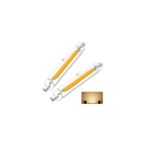 Ampoule LED R7S 78mm,10W Équivalent Ampoule Halogène R7S 100W J78,Blanc Chaud 3000K Éclairage à Faisceau 360 °,Paquet de 2