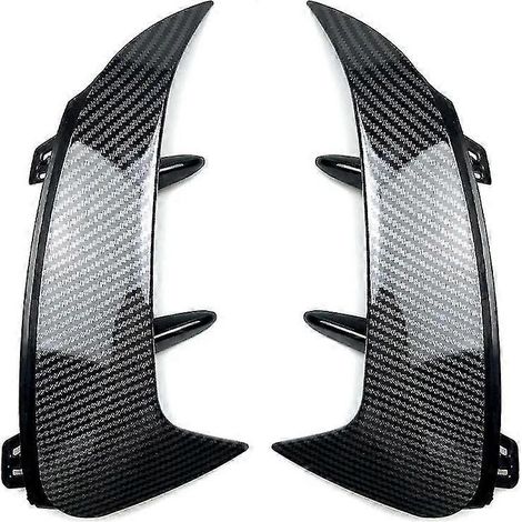 Heckstoßstangenspoiler, seitlicher Canard-Lufteinlass für Mercedes-Benz A-Klasse W177 Schrägheckversion A180 A200 A220 AMG 2018-2023 Zubehör – Carbon-Optik