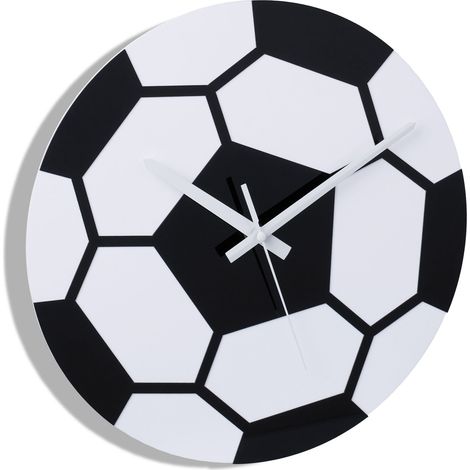 Horloge murale design minimaliste salle de jeux 30 x 30 cm installation facile en plastique bleu (1/4)