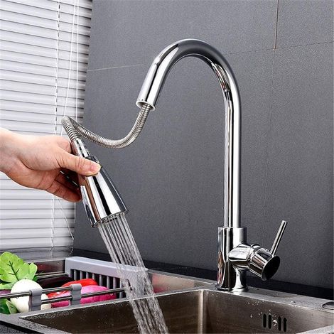 TrAdE Shop Traesio - Miscelatore 52923 Acciaio Con Doccetta Allungabile Lavandino Rubinetteria -