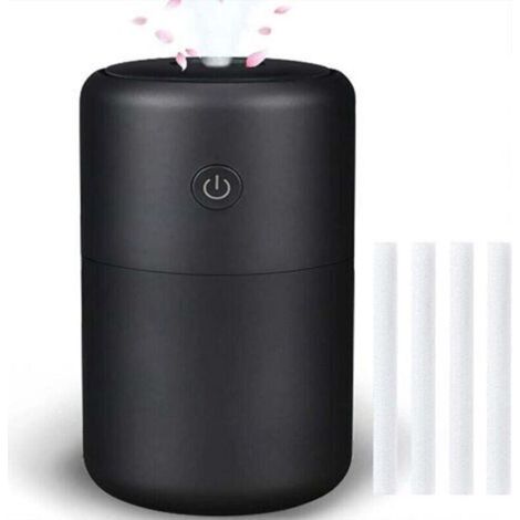Mini-Luftbefeuchter mit Aromadiffusor, 230 ml, tragbar, USB-Anschluss, wasserlos, automatische Abschaltung, leiser Ultraschall-Luftbefeuchter mit Nachtlicht für Auto, Büro, Kinderzimmer, Schlafzimmer (1/4)