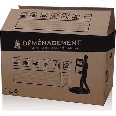 Caja de mudanza de 54 litros, Ref. 32581