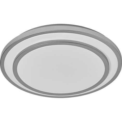 OSRAM Plafonnier LED ORBIS BERLIN 390mm, argent, 24W, 2700lm, blanc chaud, distribution lumineuse très homogène, longue durée de vie, module LED non remplaçable, rond, IP20, 3000K. (1/4)