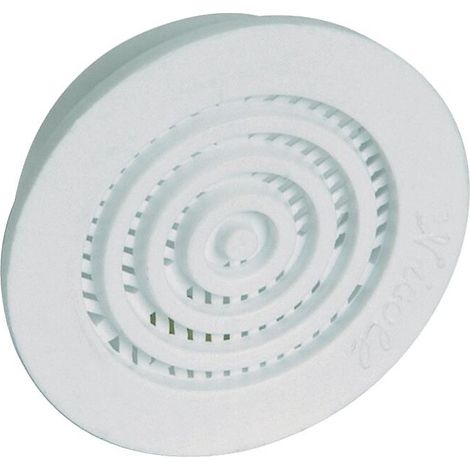 NICOLL griglia di ventilazione rotonda Ø35 mm senza zanzariera per carpenteria - Bianco - B33