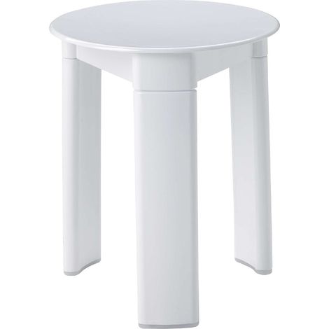 Aqualine - Tabouret de salle de bains Trio, diamètre 33x40 cm, blanc 2072