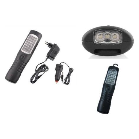 Lampe Torche Portable De Secours 35 Led 3 En 1 Crochet Aimant Rechargeable