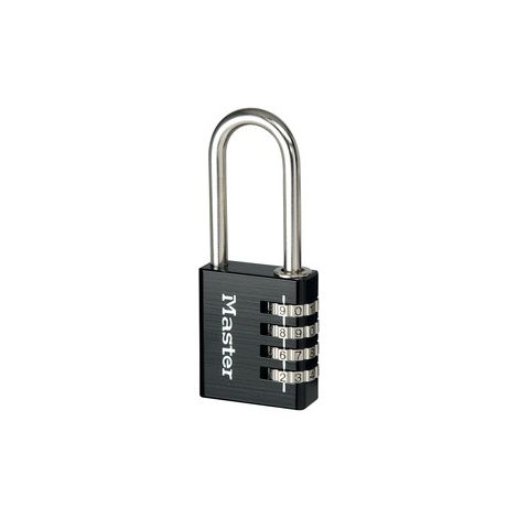 Candado de combinación programable MASTERLOCK de 40 mm con arco de 51 mm de alto, negro - 7640EURDBLKLH