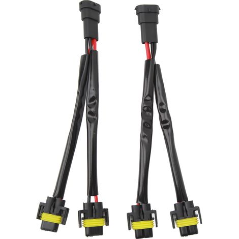 2-Wege-Scheinwerfer-Splitterkabel, 2 Stück, Anti-Aging-Kupferkern, Stecker auf Buchse, H11 H8 H9, Ausbau des Verlängerungskabelbaums.