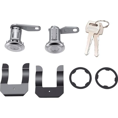 Door Lock Cylinder Set, with Metal and Rubber Materials, Replacement for Bronco F100 1980 to 1992 (1/5)