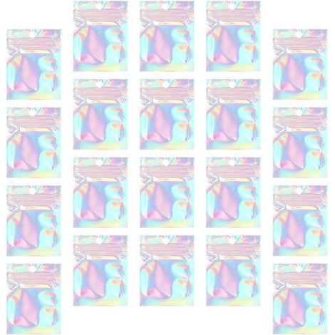 Sachet de rangement auto-scellant en aluminium brillant, compatible avec le rangement, lot de 100 pièces (1/5)
