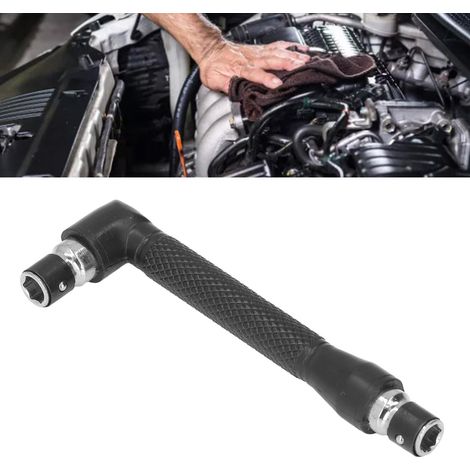 Adaptateur de Vis à Choc en L 90° Double Embout pour Clé à Douille 1/4 de Pouce (1/5)
