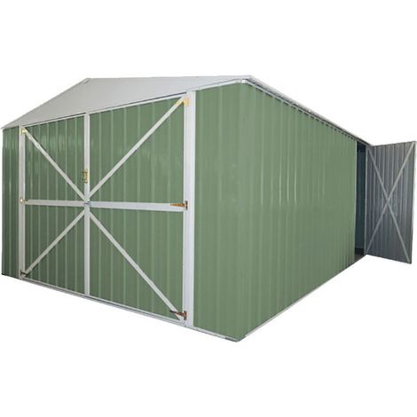 Casetta Box da Giardino in Lamiera di Acciaio Porta Utensili 360x514x230 cm Enaudi Verde (1/5)