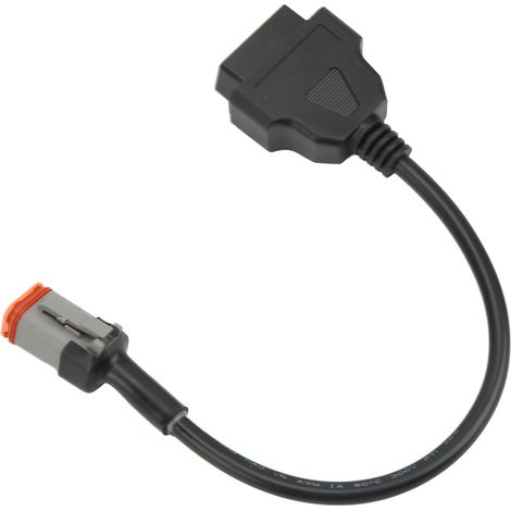 Câble de diagnostic OBD2 pour moto, convertisseur/lecteur de codes, adaptateur 12-24 V, connecteur 4 broches vers 16 broches (1/5)