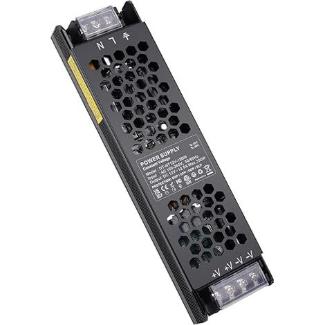 Transformateur LED 150W Driver DC 12V 12.5A Adaptateur Convertisseur Basse Tension Alimentation 220V 12V Tension Constante Transfo pour Ampoule et Bande Lumineuse