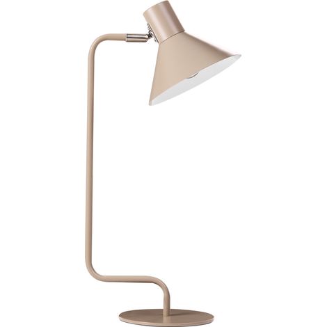 Lámpara de escritorio industrial ajustable para mesita de noche pantalla cónica de metal beige Rimava