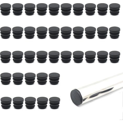 CCYKXA 40Pcs 16mm Plastic Furniture Leg Caps Round Tube Plastic End Caps for Chair Table Legs Furniture