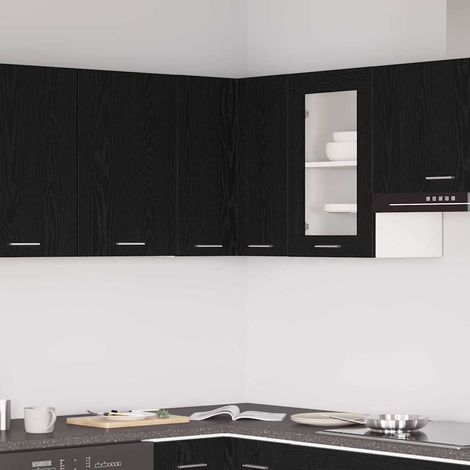 Hängeschrank Lyon Schwarz Eichen-Optik 57 x 57 x 60 cm
