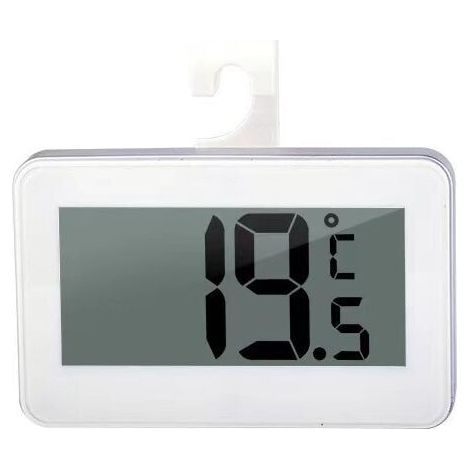 Thermomètre Numérique Mini pour Réfrigérateur, Thermomètre étanche pour Congélateur avec Crochet, Écran Acl Facile À Lire, Idéal pour Maison et Bureau (-20 À 60°C) Blanc (1/4)