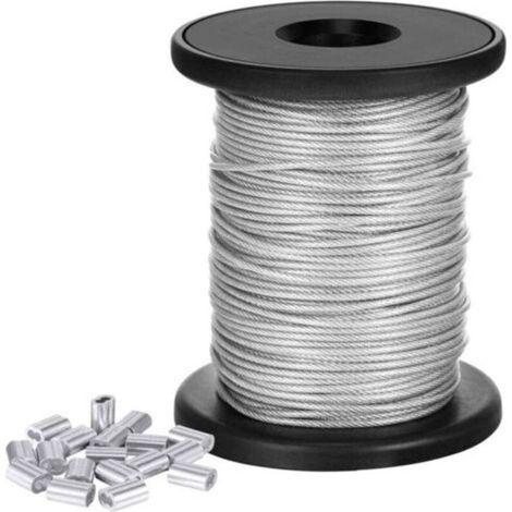Fil suspension cadre 1 mm x 50 m – 20 manchons à sertir (1/5)