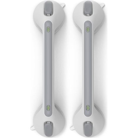 Poignée Ventouse, Douche à Ventouse, Sans Perçage, Barre d’Appui de Baignoire Murale, Poignée de Salle de Bain Antidérapante,Pour Personnes Âgées, Handicapés (16in-2pcs) (1/5)