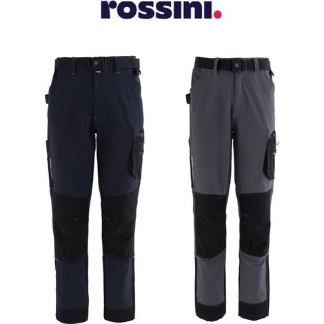 ROSSINI PANTALONI PANTALONE DA LAVORO RAINOLD LIGHT STRETCH ULTRALEGGERO REGULAR - Blu - XL (1/4)