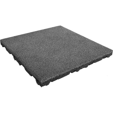 Vivol – Dalle en caoutchouc 50 x 50 cm – Épaisseur 75 mm – Antidérapante et résistante aux intempéries – Pour aire de jeux et terrasses (1/4)