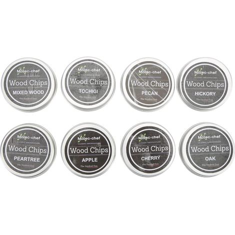 Kit de copeaux de fumage pour cocktails et plats – 8 types de bois pour un arôme fumé