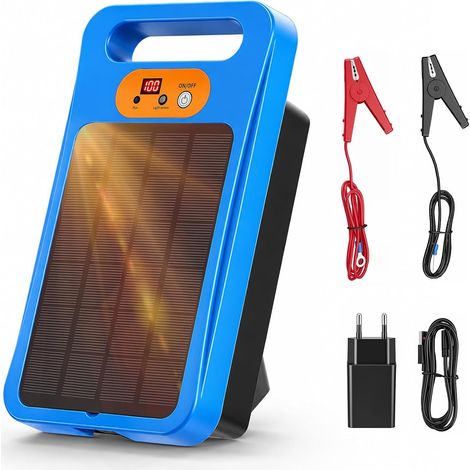 Chargeur solaire pour clôture électrique de 10KM, kit de clôture électrique (1/5)