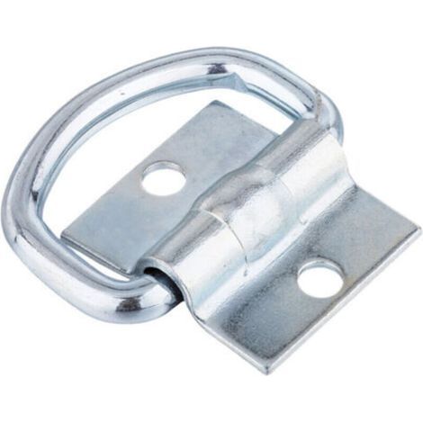 Set of 4 galvanized steel D-rings – Dimensions 5.5 x 4.1 cm – For trailers, boats, trucks, vans (1/5)