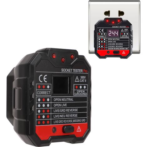 Détecteur de prise, détecteur de phase, testeur de polarité électrique HT106D, norme européenne 48250 V (1/5)