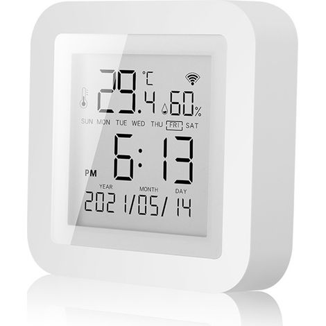 1 Capteur température humidité, connexion Wi-Fi, affichage numérique, pour salon chambre bureau (1/5)