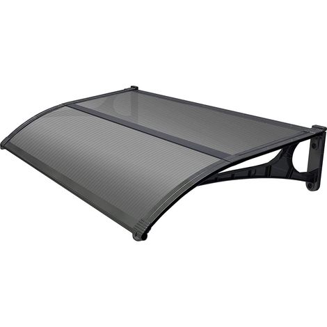 Pensilina modulare grigia tettoia per porte e finestre 135 x 100 centimetri