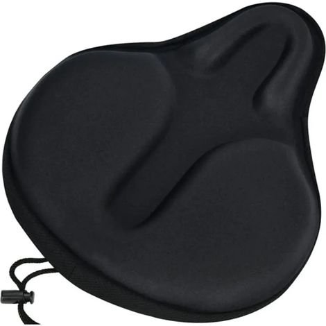 Housse de selle gel 28x25cm vélo homme femme, couvre-selle large respirant confortable pour VTT, vélo de route, vélo d'appartement (1/5)
