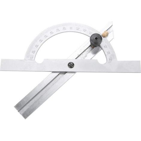 Winkelmesser 0–170 Grad, verstellbarer Winkelmesser mit rundem Kopf aus Kohlenstoffstahl, 100 x 150 mm, Goniometer-Winkelmesser für alle Arten von Winkelmessungen